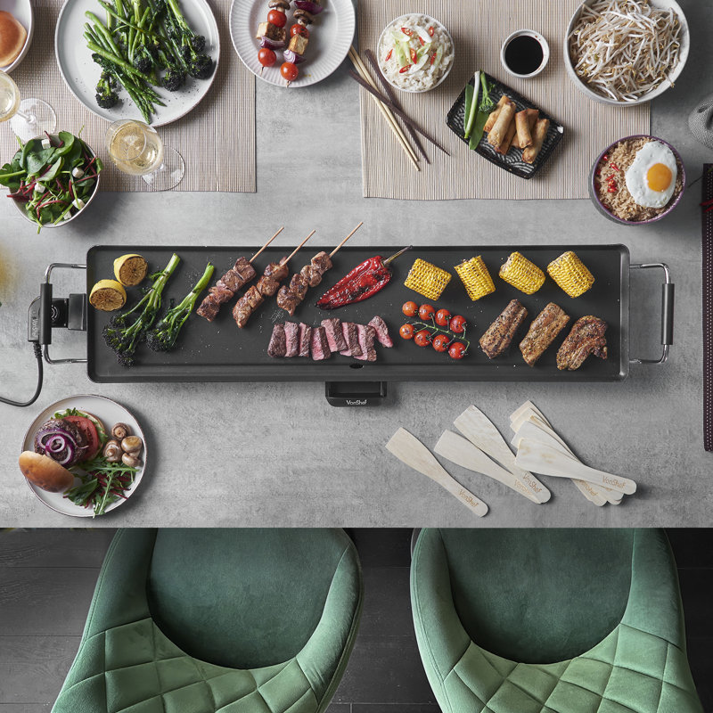 VonShef Electric XXL Teppanyaki Barbecue Table Grill Griddle & Reviews